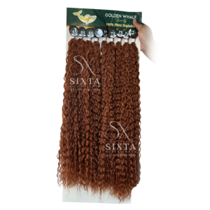 Extensión Seminatural de Fibra Orgánica 30” – Tono Cobrizo, 9 Moños para Peinada Completa