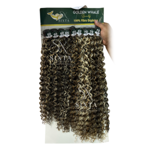 Extensión de Fibra Orgánica 26” – Castaño con Vizos Rubios